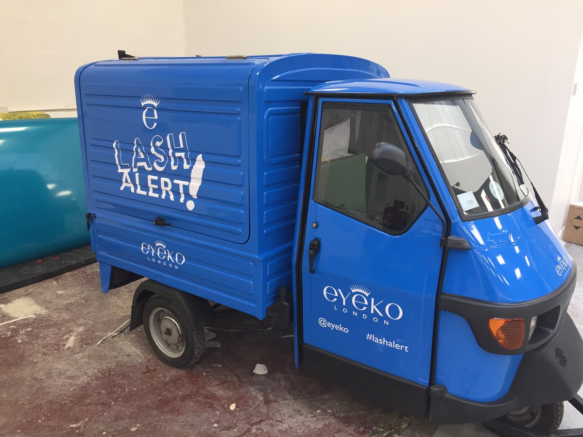 The Mobile Coffee Bean branded mobile coffee van for Eyeko London