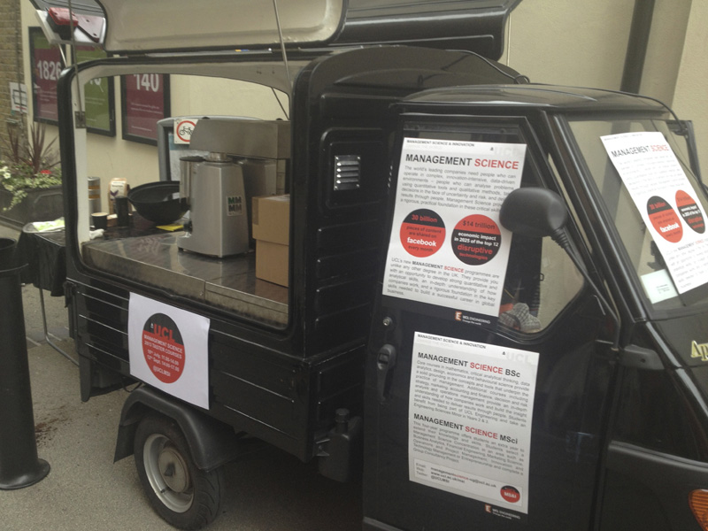 The Mobile Coffee Bean UCL branded mobile coffee van