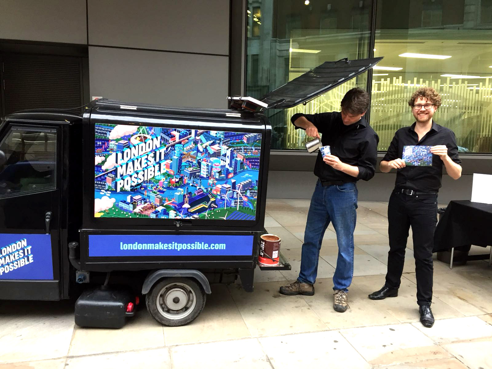 London-Makes-It-Possible-branded-mobile-coffee-bar-with-professional-baristas