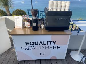 The Mobile Coffee Bean Cannes Lions exhibition bespoke branded mobile coffee bar