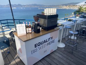 The Mobile Coffee Bean Cannes Lions exhibition branded coffee bar
