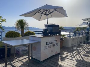 The Mobile Coffee Bean Cannes Lions exhibition mobile coffee bar