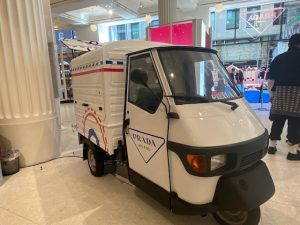The Mobile Coffee Bean Prada exclusive branded coffee van at Selfridges London