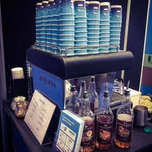The Mobile Coffee Bean barista bar Hyperoptic branded cups Manchester Convention Centre
