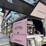 beauty brand pop up marketing by the mobile coffee bean