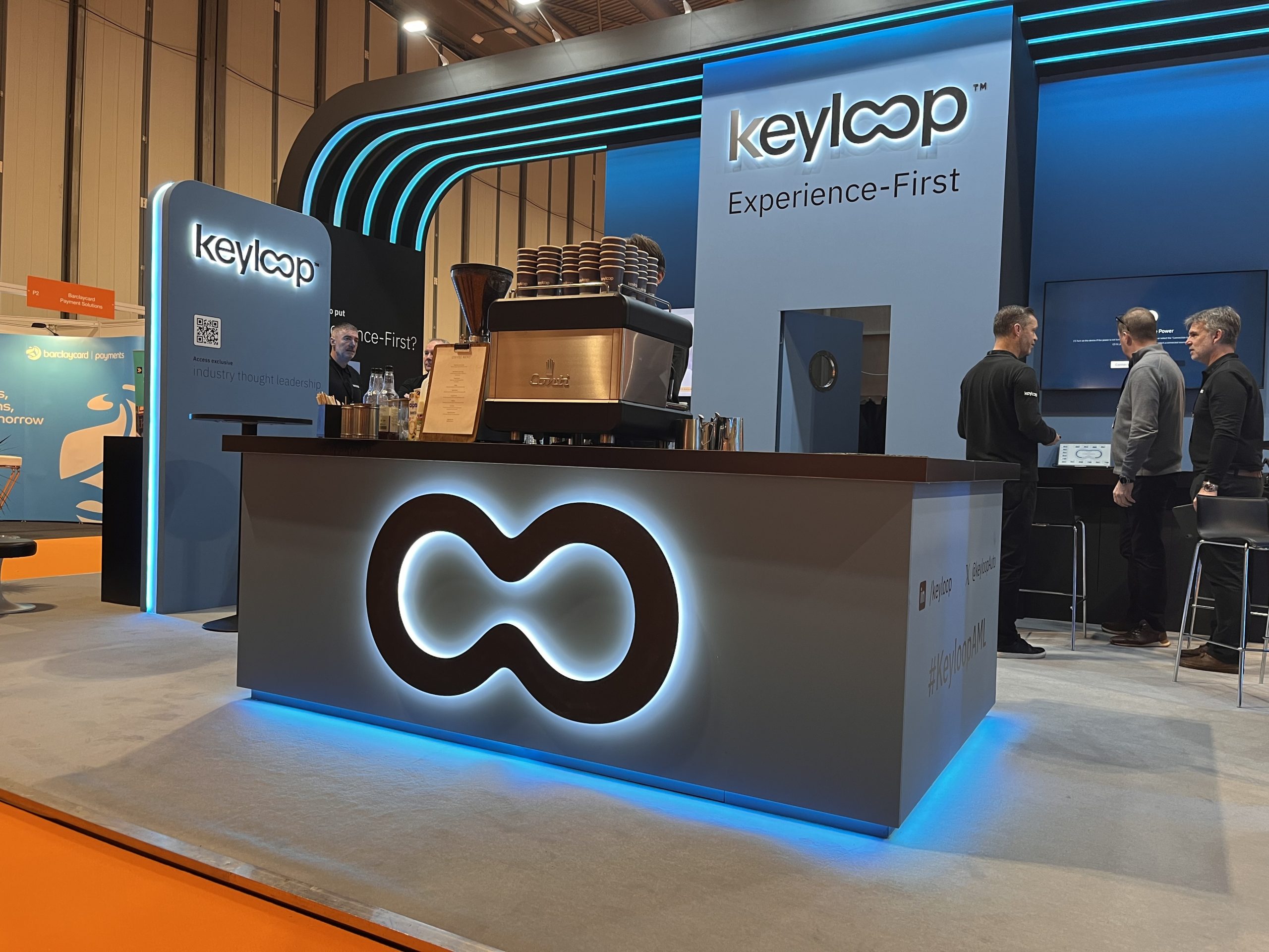 Branded mobile coffee bar exhibition stand corporate hire – Keyloop Branded mobile coffee bar exhibition stand corporate hire - Keyloop