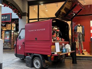Corporate branded mobile coffee van hire brand activation - Tommy Hilfiger