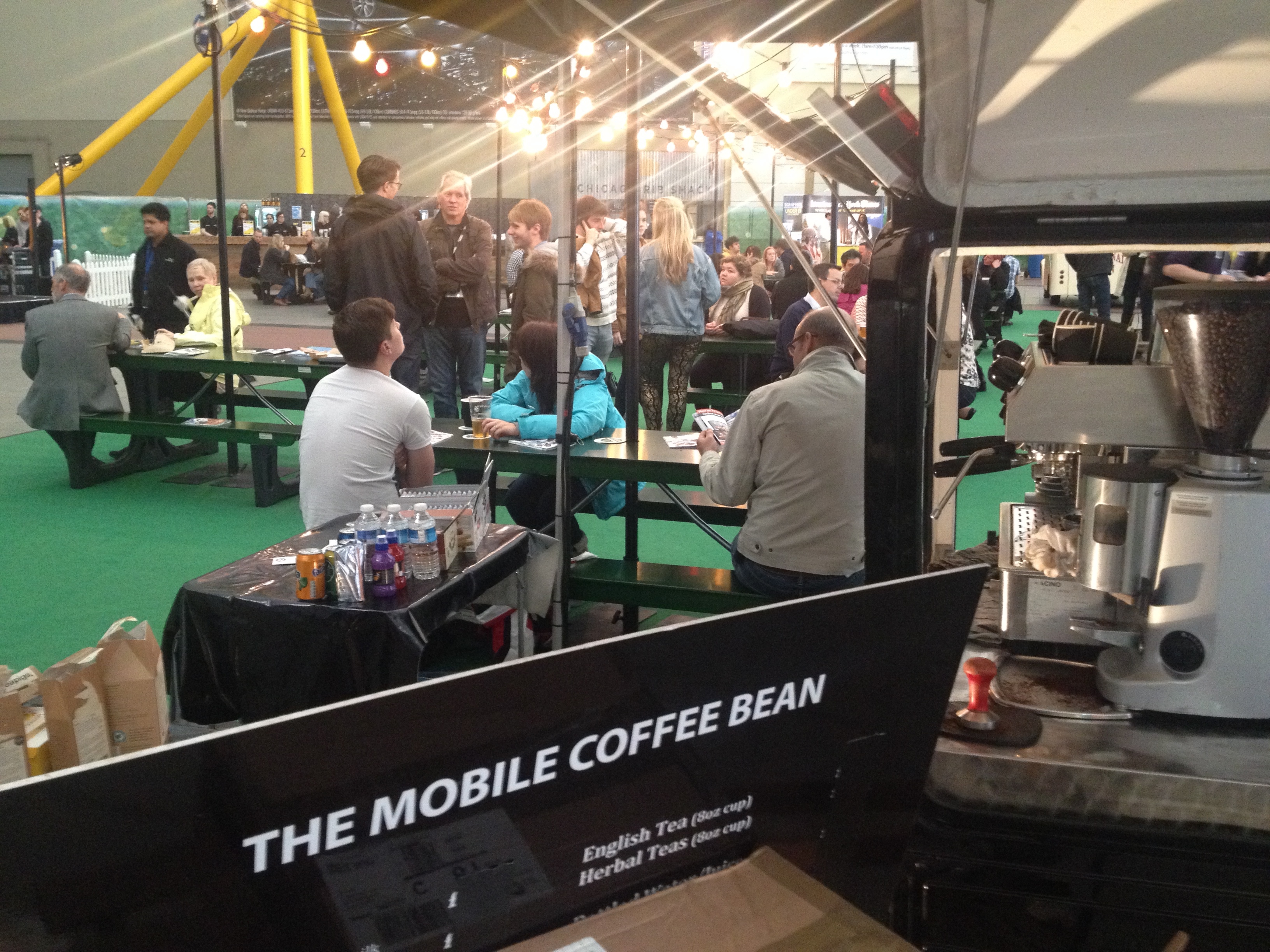 Mobile coffee van hire set up at the O2 Arena London