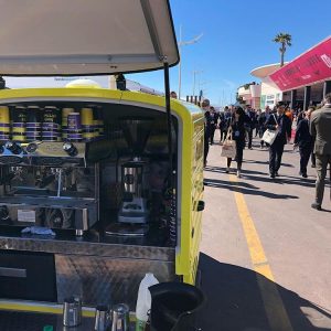 Our mobile coffee barista's view of the action
