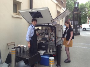 Professional barista and mobile coffee cart hire in London