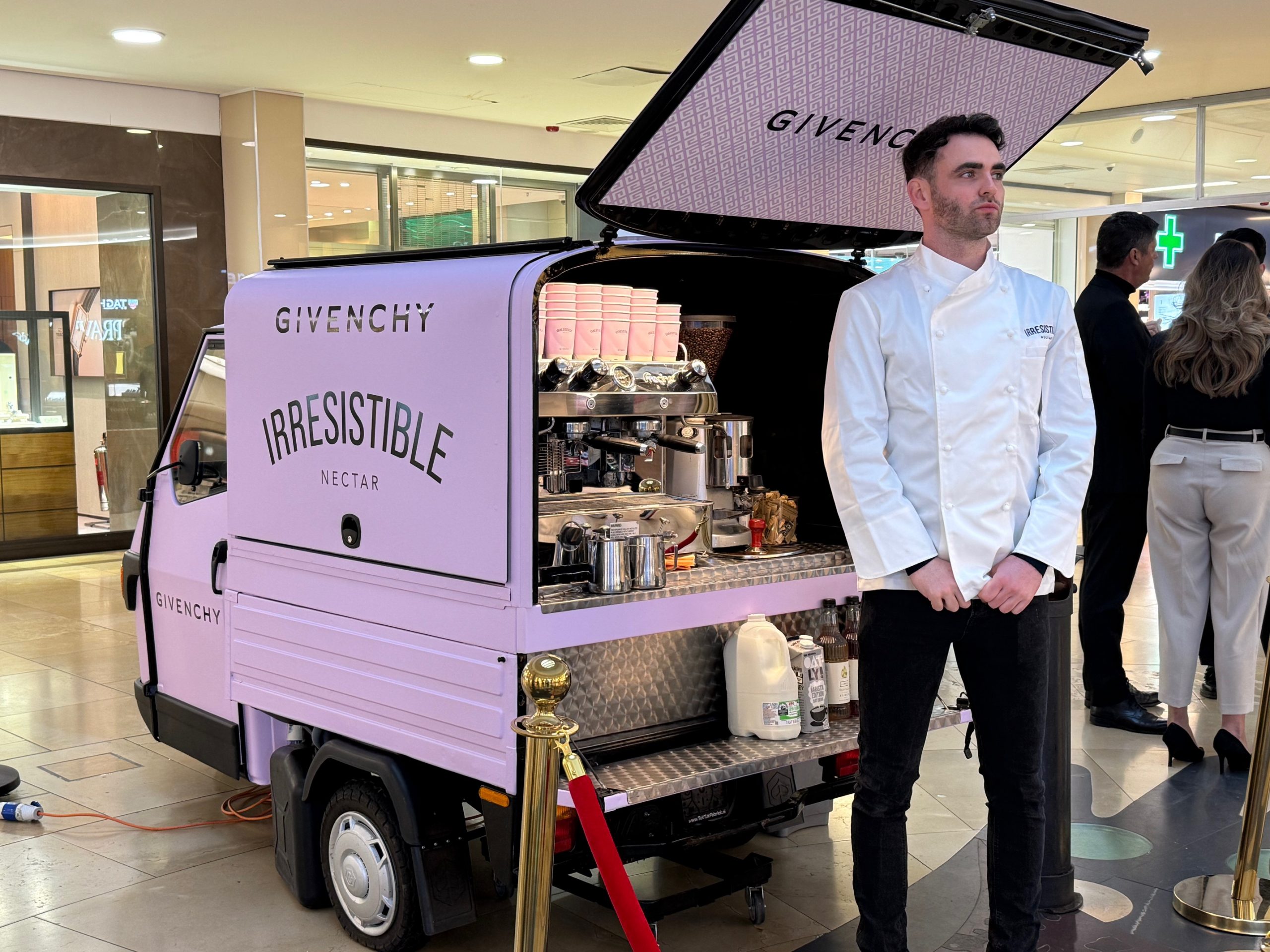 shopping centre brand activation by the mobile coffee bean