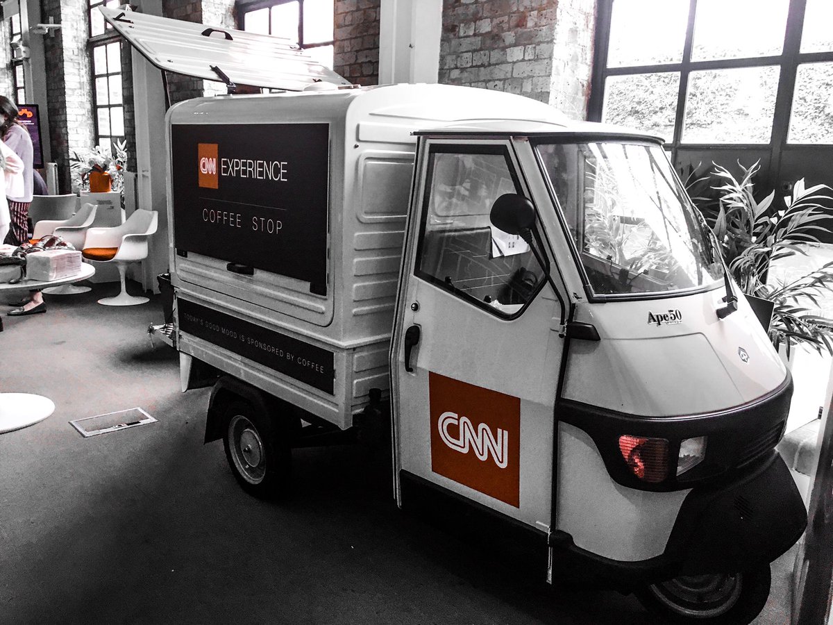 The Mobile Coffee Bean CNN branded coffee van