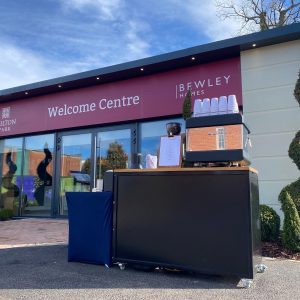 The Mobile Coffee Bean photos of Bewley Homes branded coffee bar for property open day promotion