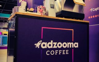 the-mobile-coffee-bean-branded-adzooma-coffee-bar-for-exhibitions The Mobile Coffee Bean branded Adzooma coffee bar for exhibitions