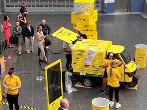The Mobile Coffee Bean branded coffee van for Garnier UK