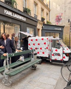 The Mobile Coffee Bean branded coffee van for Karl Lagerfeld, Paris