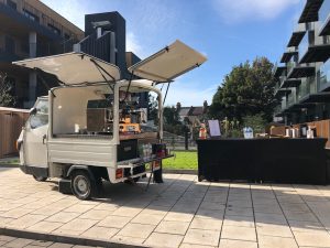 The Mobile Coffee Bean photos of our van for a property launch