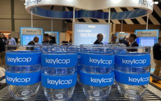 the-mobile-coffee-bean-corporate-branding-keyloop-branded-glasses The Mobile Coffee Bean photos of corporate branding, Keyloop branded glasses
