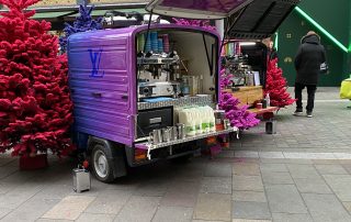 the-mobile-coffee-bean-louis-vuitton-branded-mobile-coffee-van-outside-harrods-london The Mobile Coffee Bean Louis Vuitton branded coffee van outside Harrods Knightsbridge London