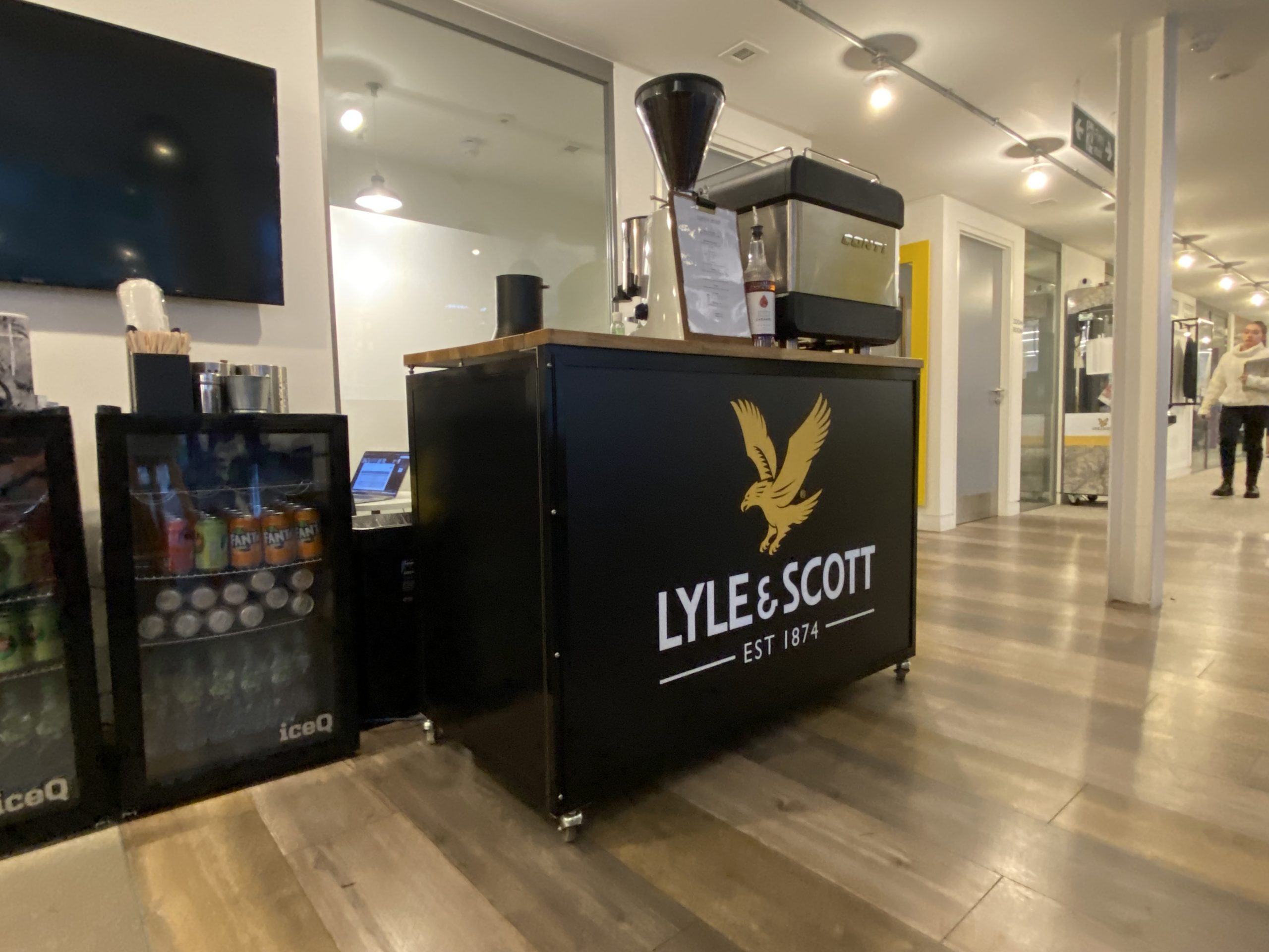 The Mobile Coffee Bean Lyle & Scott branded coffee bar
