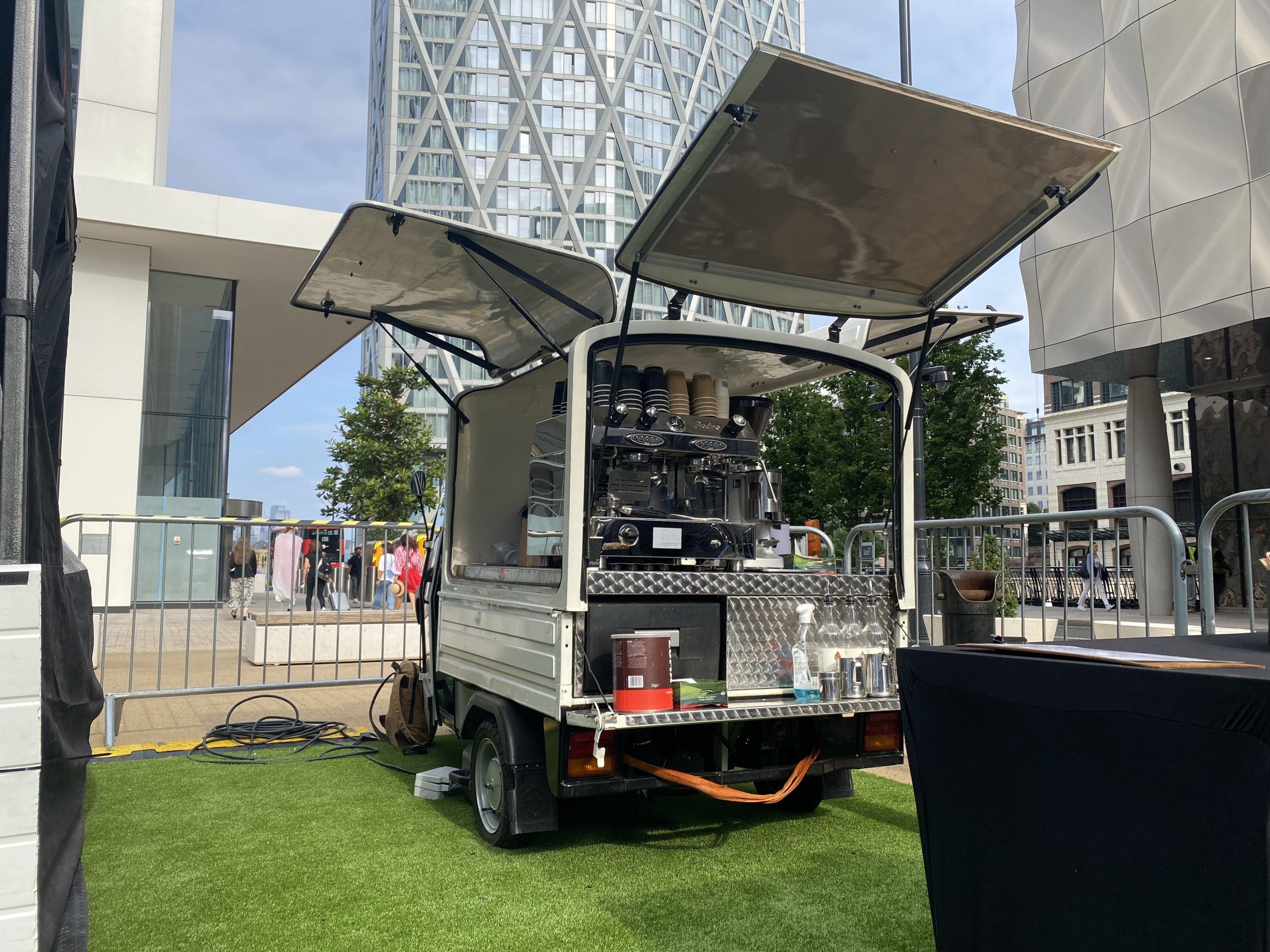 The Mobile Coffee Bean open branded coffee van city outdoor event