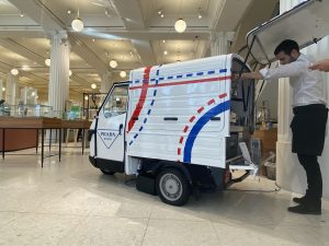 The Mobile Coffee Bean photos of our Prada branded coffee van in store