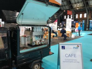 The Mobile Coffee Bean Revo branded mobile coffee van in Manchester