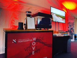 The Mobile Coffee Bean Segro Plc branded mobile coffee bar in Northampton, UK