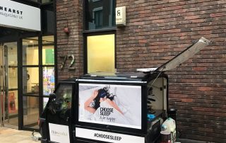 the-mobile-coffee-bean-thisworks-choose-sleep-branded-coffee-van-outdoor-promotion Photos of The Mobile Coffee Bean ThisWorks choose sleep branded coffee van outdoor promotion
